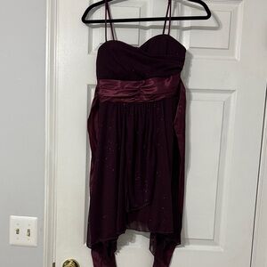 Elegant Burgundy Dress